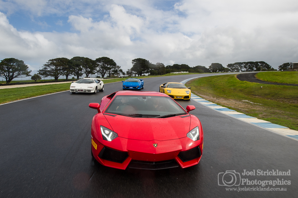 Zagame Lamborghini Track Day  V12 Group Photo - Phillip Island - September 2014