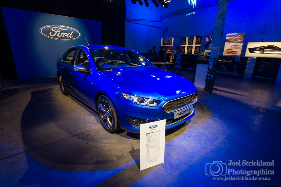 Outside the Oval Art Exhibition and the new 2014 Ford Falcon XR8